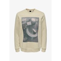 Only&Sons толстовка мужская на флисе бежевая