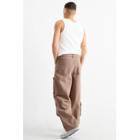 C&A карго джинсы бежевые мужские штаны Cargo jeans - baggy fit