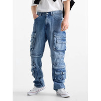 C&A карго джинсы синие мужские штаны Cargo jeans - baggy fit