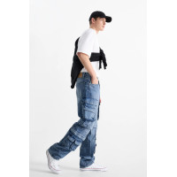 C&A карго джинсы синие мужские штаны Cargo jeans - baggy fit