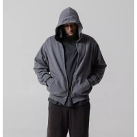 Худи Yeezy x Gap Zip Up серая мужская кофта на змейке