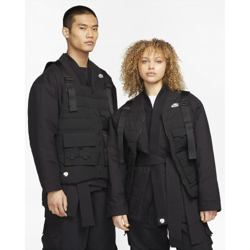 Nike кимоно + жилетка DR0099-010 2 в 1 куртка черная унисекс