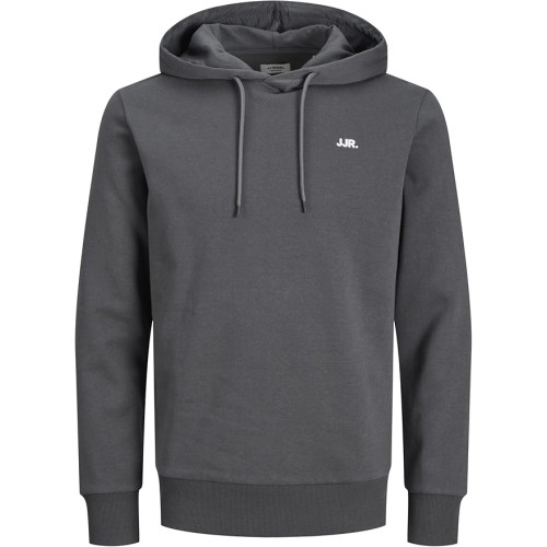 Мужское оверсайз худи JJ REBEL серое однотонное 