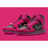 Nike Dunk High DX4356 600 кроссовки розовые кожаные
