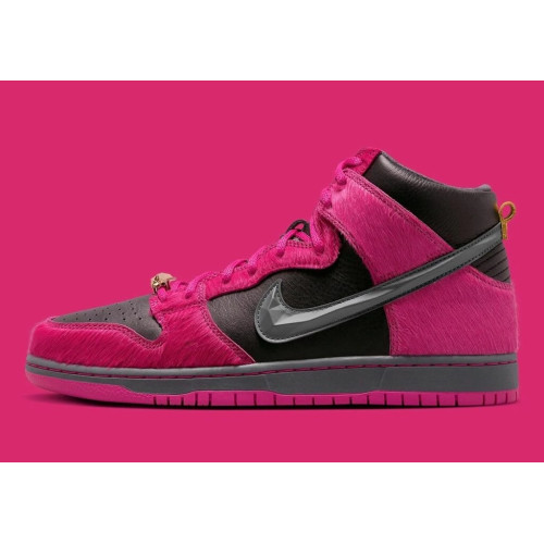 Nike SB Dunk High DX4356 600 кроссовки розовые кожаные