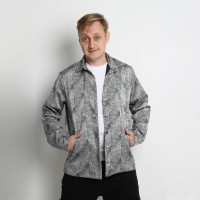 Мужская ветровка-рубашка яркая серая Shopchik