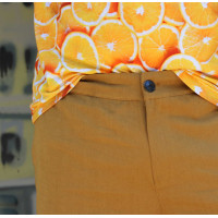 Желтые мужские chino шорты под пояс котон Shopchik