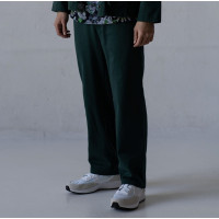 Мужские котоновые зеленые Casual штаны широкие свободные Korobko