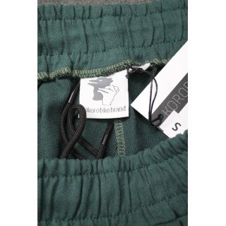 Мужские котоновые зеленые Casual штаны широкие свободные Korobko