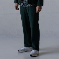 Мужские котоновые зеленые Casual штаны широкие свободные Korobko