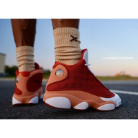 Air Jordan 13 Dune Red DJ5982-601 кроссовки высокие кожаные