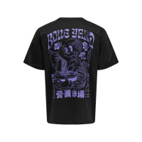 Мужская черная футболка Jack&Jones JONSFRED TONKOTSU  оригинал