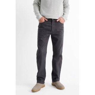 C&A котоновые серые мужские штаны - regular fit