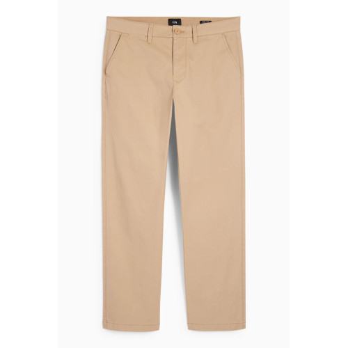 C&A котоновые бежевые мужские брюки - regular fit