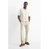 C&A котоновые молочные мужские брюки - regular fit