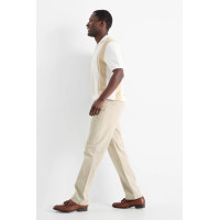 C&A котоновые молочные мужские брюки - regular fit