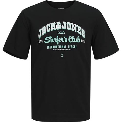 Мужская черная футболка Jack&Jones оригинал большого размера