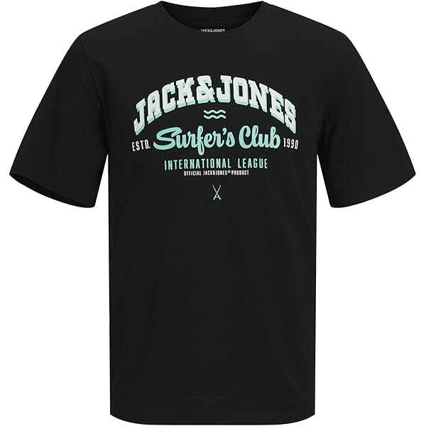 Мужская черная футболка Jack&Jones оригинал большого размера