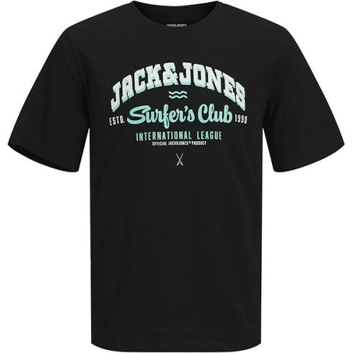 Мужская черная футболка Jack&Jones оригинал большого размера