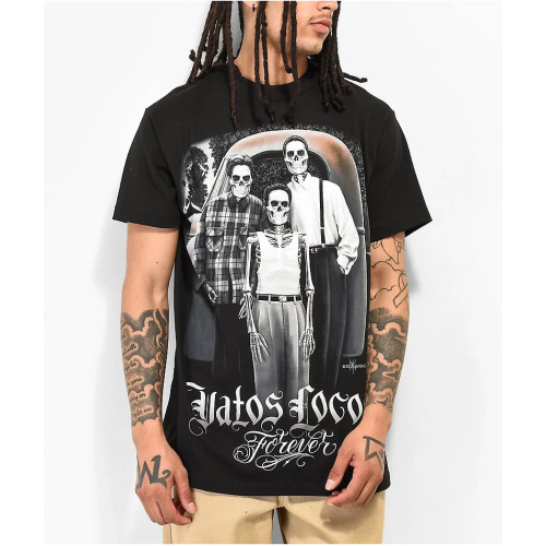 Мужская черная футболка DGA Vatos Locos  оригинал