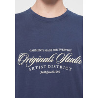 Мужская синяя футболка Jack&Jones JORINWOOD оверсайз
