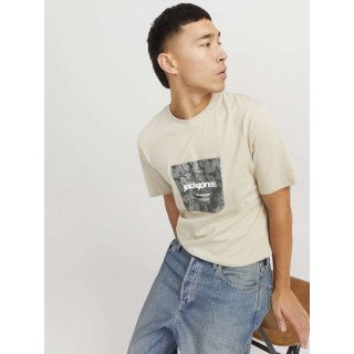 Мужская бежевая футболка Jack&Jones JCOTARMAC