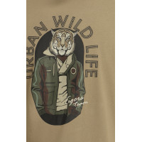 Мужская хаки футболка Blend Tiger оригинал