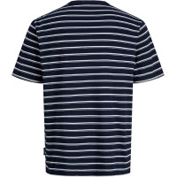 Мужская синяя футболка Jack&Jones Jjaxel полосатая оверсайз