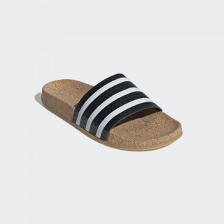 Adidas adilette Cork Originals BA7211 черные тапочки Пантолеты
