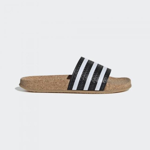 Adidas adilette Cork Originals BA7211 черные тапочки Пантолеты