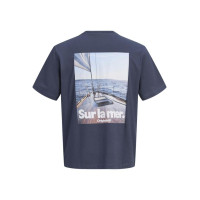 Мужская синяя футболка Jack&Jones JORRIVIERA оверсайз