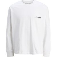 JACK & JONES Jcounion белая футболка с длинным рукавом лонгслив