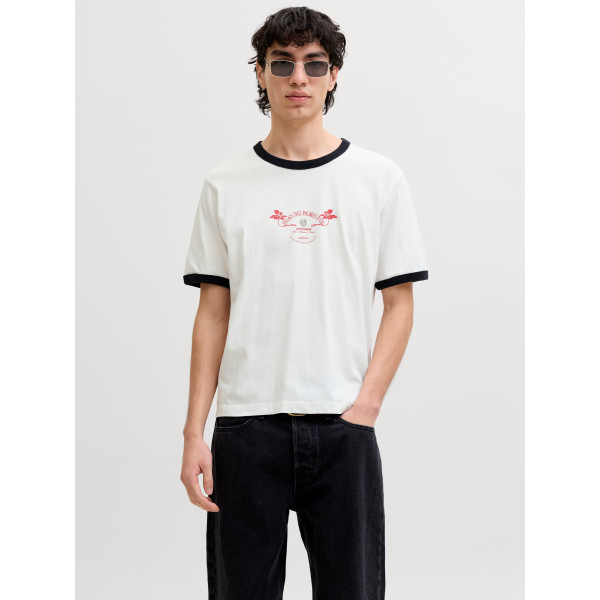 Мужская белая футболка Jack&Jones JORMENTON оригинал