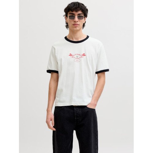 Мужская белая футболка Jack&Jones JORMENTON оригинал