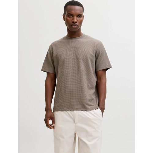 Мужская бежевая футболка плотная Jack&Jones JJEAUSTIN