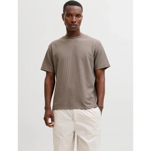 Мужская бежевая футболка плотная Jack&Jones JJEAUSTIN