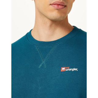 Свитшот Wrangler бирюзовый M трехнитка