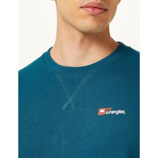 Свитшот Wrangler бирюзовый M трехнитка