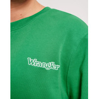 Свитшот Wrangler graphic crew зеленый трехнитка