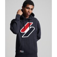SUPERDRY Code Logo Chenille Hoodie синее 