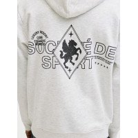 Мужское оверсайз худи Jack & Jones Jcocrest светлое