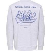 Only & Sons мужская толстовка трехнитка светлая 