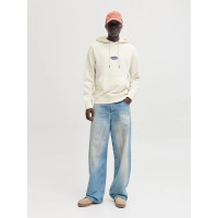 Мужское оверсайз худи Jack & Jones JJEDETROIT светлое