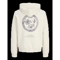 Мужское оверсайз худи Jack & Jones JJEDETROIT светлое