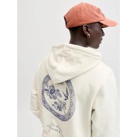 Мужское оверсайз худи Jack & Jones JJEDETROIT светлое