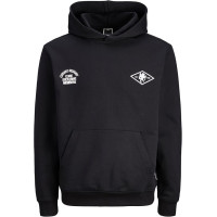 Мужское оверсайз худи Jack & Jones Jcocrest черное