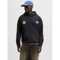 Мужское оверсайз худи Jack & Jones Jcocrest черное