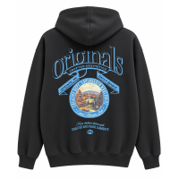 Мужское оверсайз худи Jack & Jones jorupstate черное